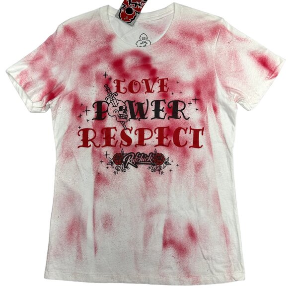 Rufchick Tops - Reworked Rufchick Love Power Respect Tee (L)